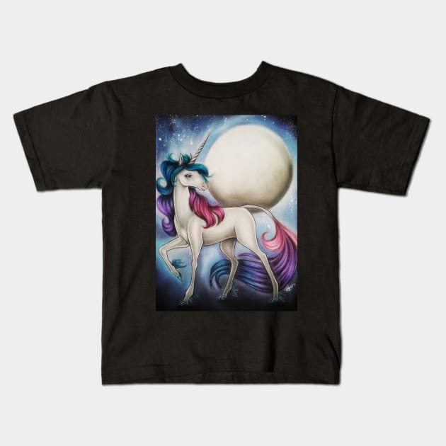 Rainbow Unicorn Kids T-Shirt by Prettielilpixie